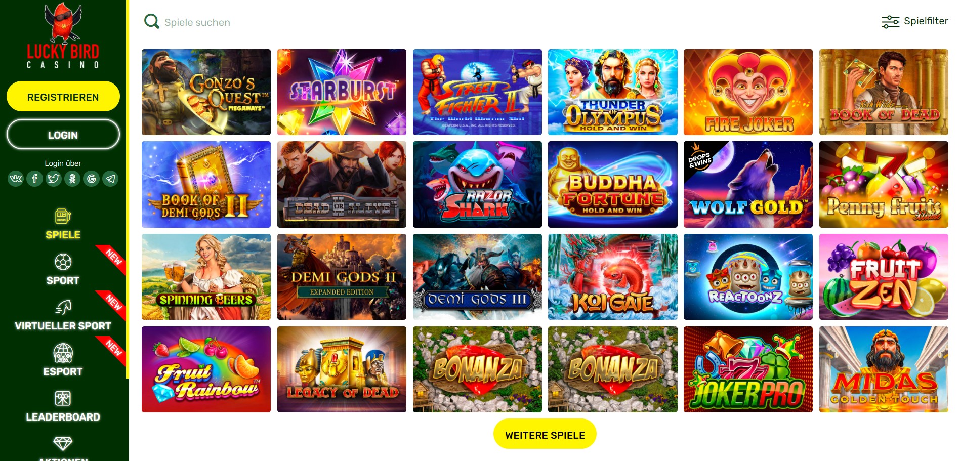 рабочее зеркало Lucky Bird Casino  2022